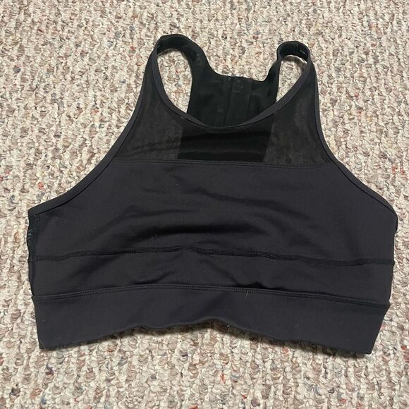 Zyia Active All Star Zip Back Sports Bra Black- Size Medium - Picture 3 of 5